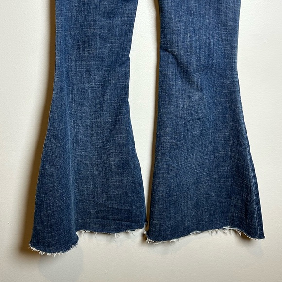 Free people we the free  Flare Jeans button fly bell bottom boho size 26- Blue - Picture 8 of 14